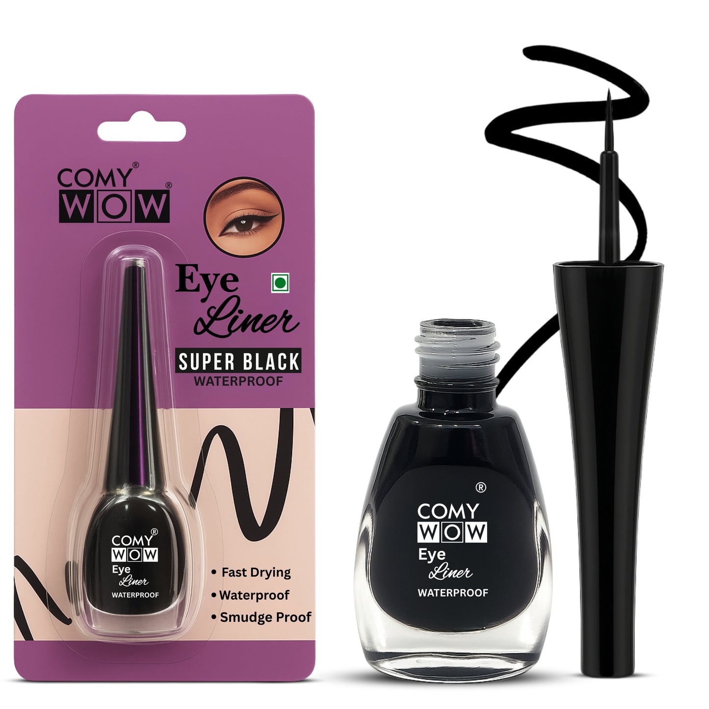 Precision Tip Waterproof Eyeliner – Deep Black Liquid Eye Liner