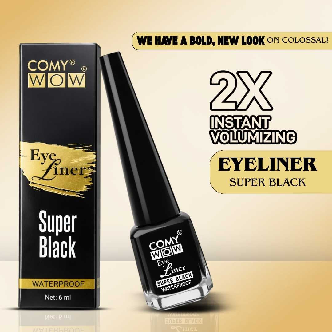 Super Black Waterproof Eyeliner – Long Lasting & Smudge Proof