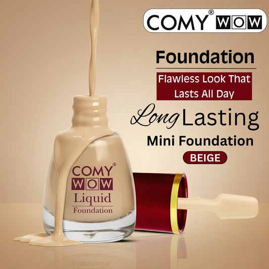 Mini Liquid Foundation – Full Coverage & Smooth Finish Beige