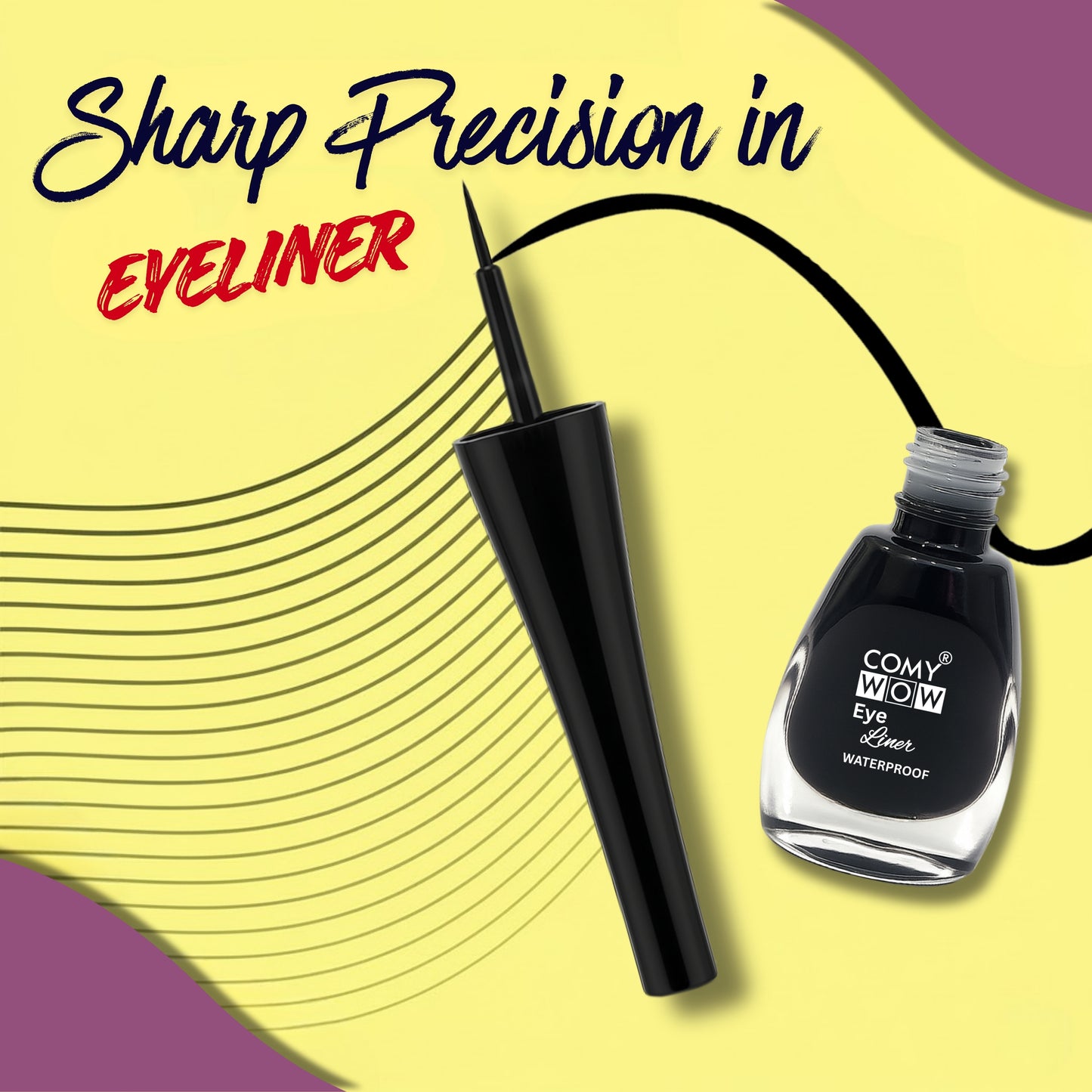Precision Tip Waterproof Eyeliner – Deep Black Liquid Eye Liner