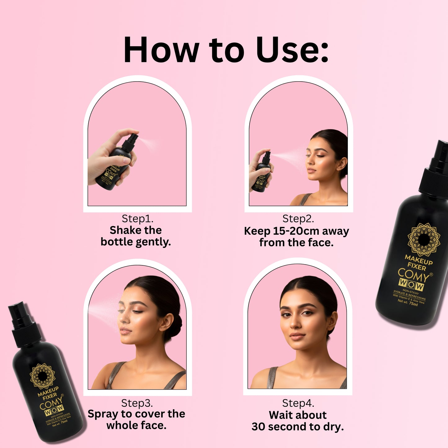 Vitamin E Makeup Fixer Spray – Hydrating & Long Lasting Hold