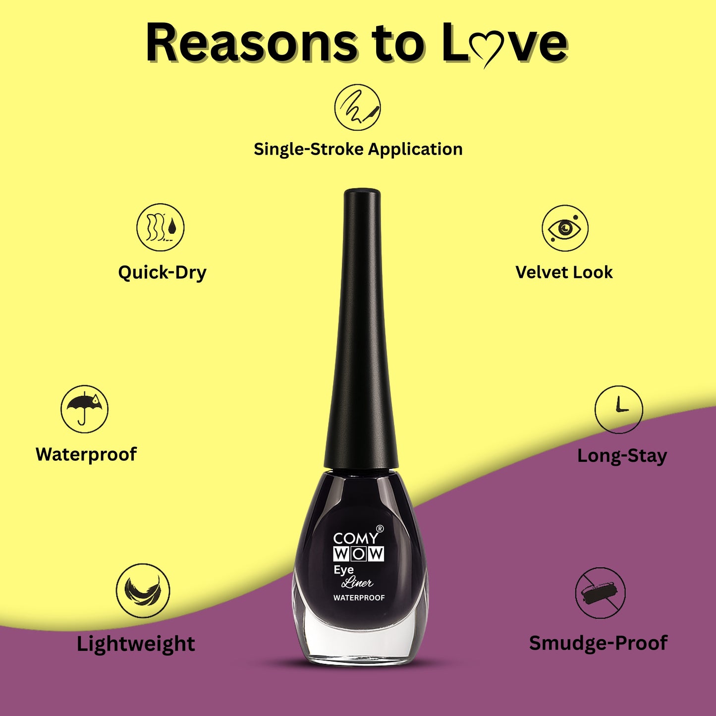 Precision Tip Waterproof Eyeliner – Deep Black Liquid Eye Liner