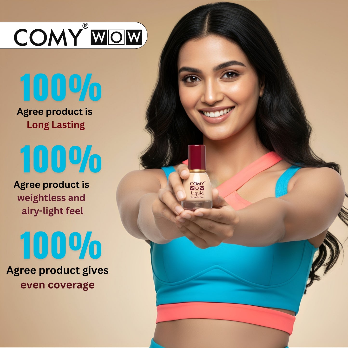 Mini Liquid Foundation – Full Coverage & Smooth Finish Beige