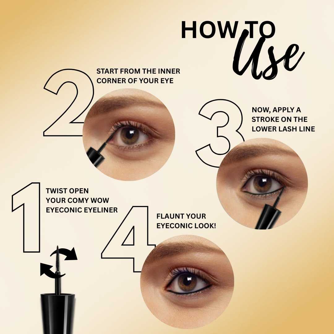 Super Black Waterproof Eyeliner – Long Lasting & Smudge Proof