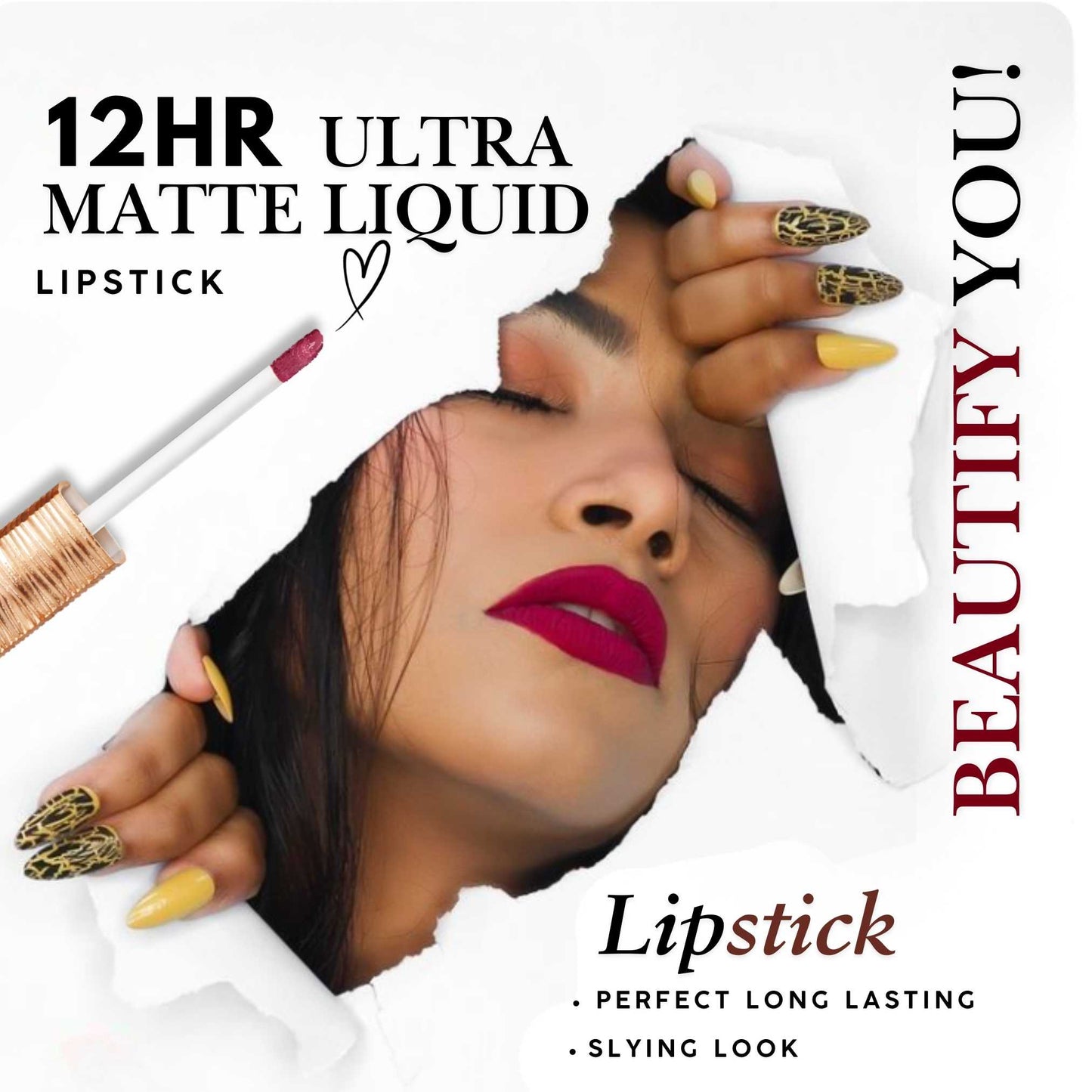 Liquid Matte Lipstick – Waterproof Long Lasting Highly Pigmented Lip Color