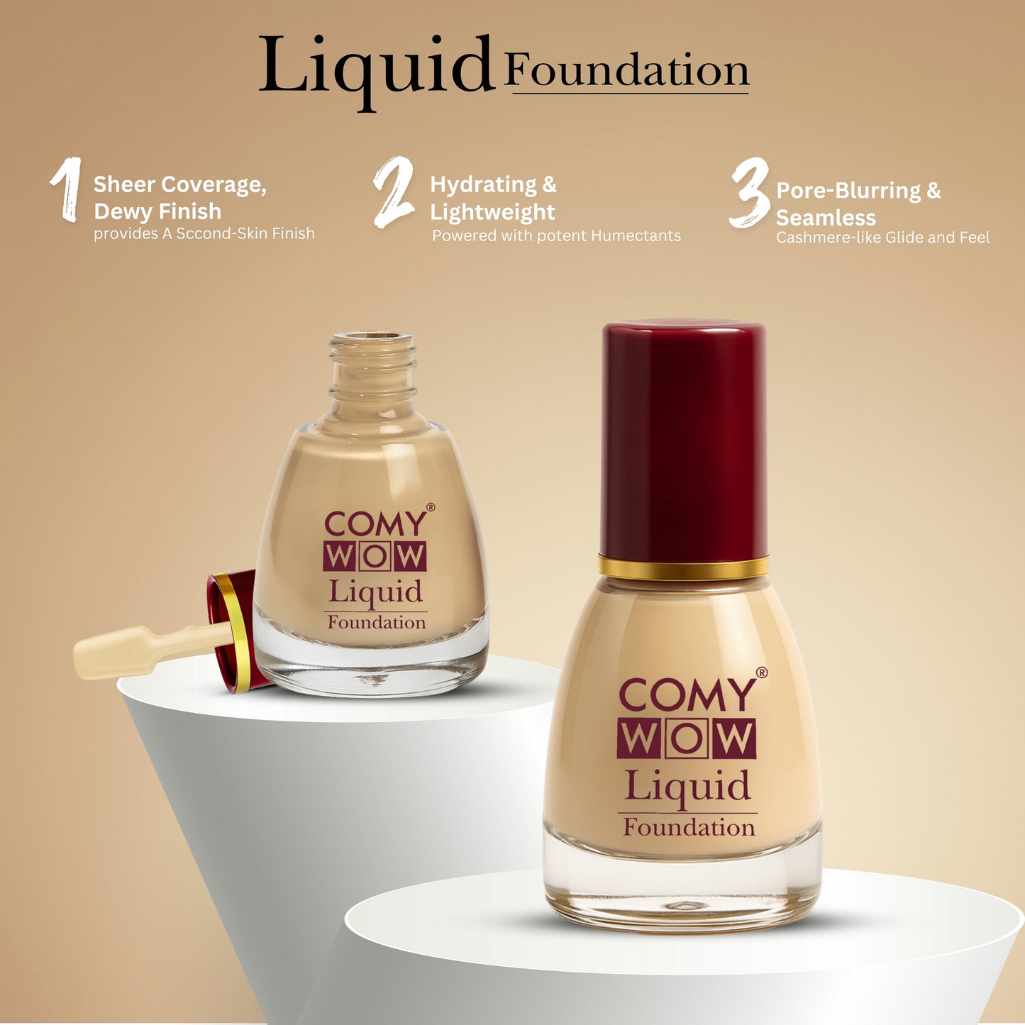 Mini Liquid Foundation – Full Coverage & Smooth Finish Beige