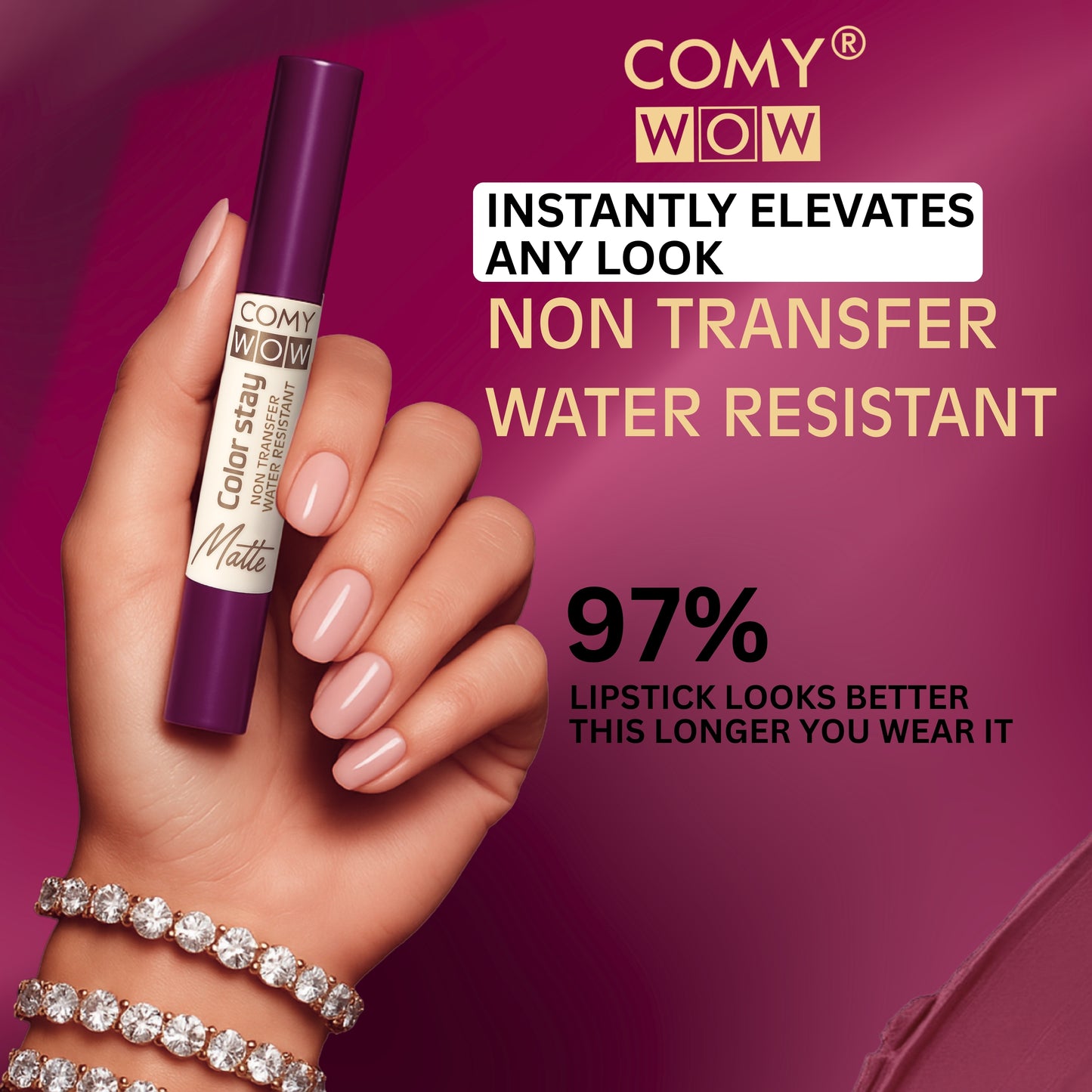 Matte Liquid Lipstick – Long Lasting Waterproof Smudge Proof Lip Color for Women