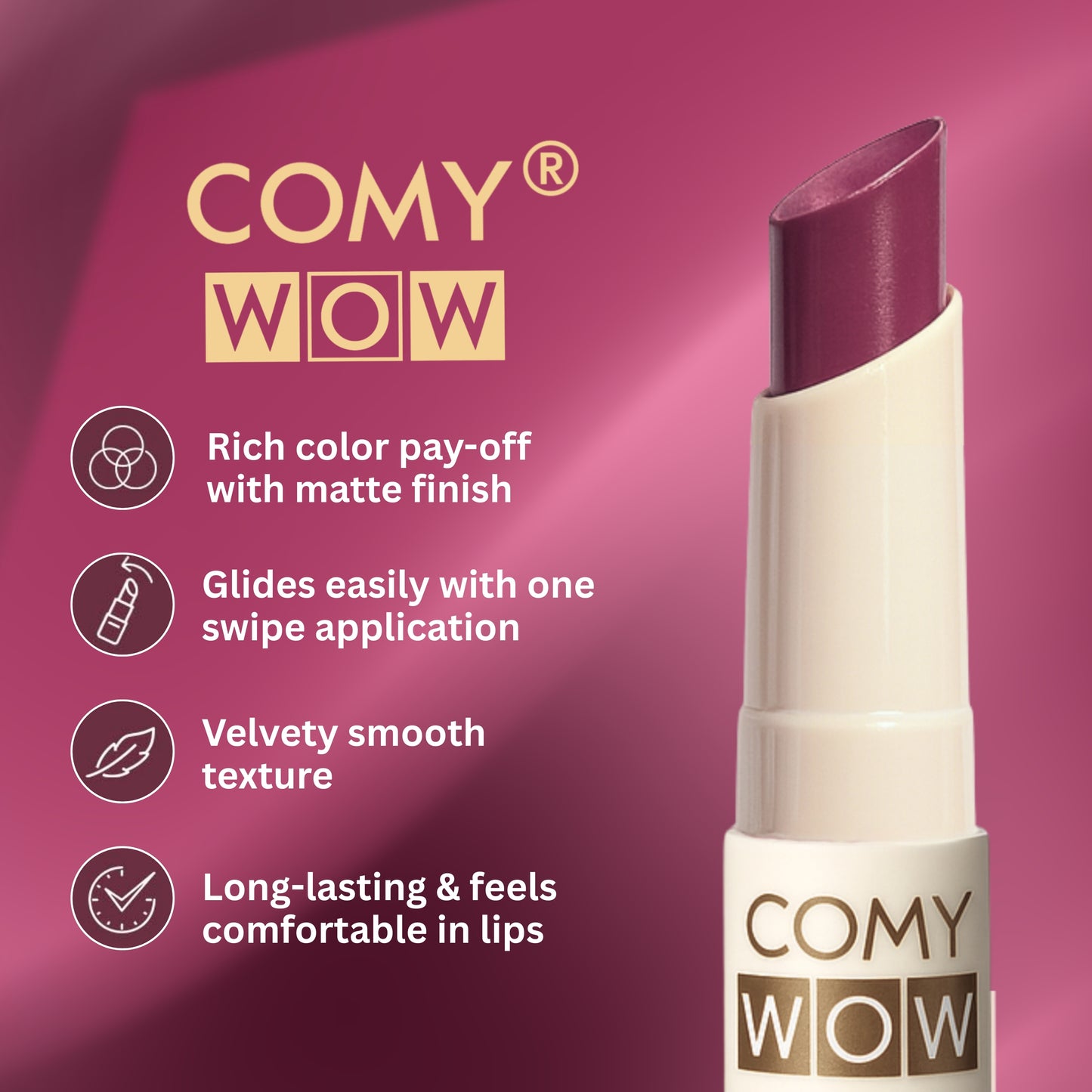 Matte Liquid Lipstick – Long Lasting Waterproof Smudge Proof Lip Color for Women