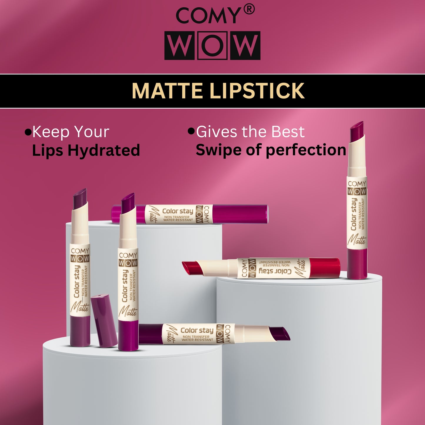 Matte Liquid Lipstick – Long Lasting Waterproof Smudge Proof Lip Color for Women